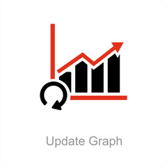 Update Graph and graph icon concept