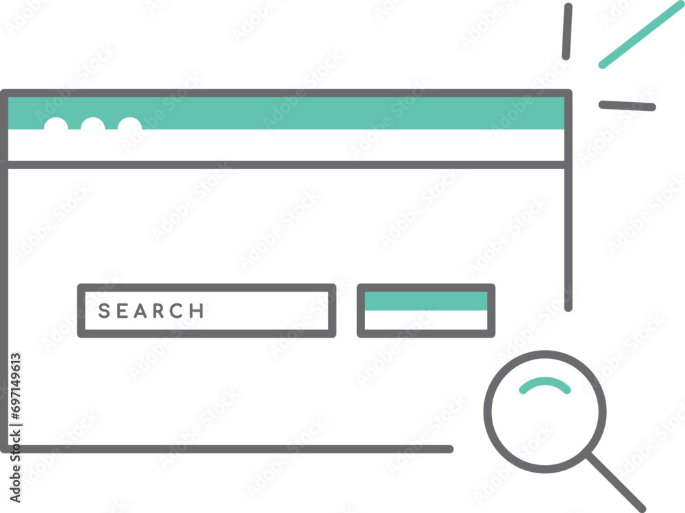 Poster classic search bar template. entering keywords to search for information in the google search engine