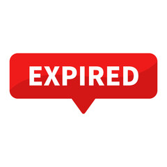 Expired In Red Rectangle Shape For Sale Information Business Marketing Social Media Promotion Announcement
