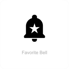 Favorite Bell and ring icon concept