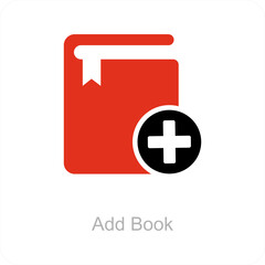 Add Book and Document Icon Concept