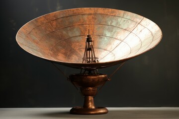 Gigantic Large dish antenna. Radar space telescope. Generate Ai - obrazy, fototapety, plakaty