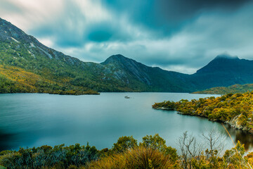 lake and mountains