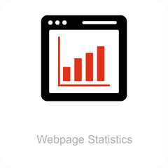 Webpage Statistics and icon concept