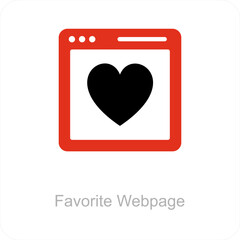Favorite Webpage and icon concept