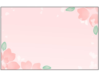 pink background with flowers