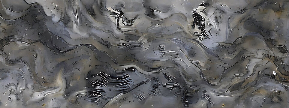 Abstract marble background banner with a luxurious feel created with ink painting-generative ai