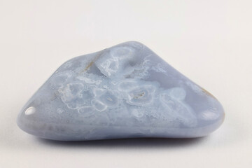 Blue agate consists of chalcedony and quartz.  Agate is one of the most common materials used in the art of hardstone carving,