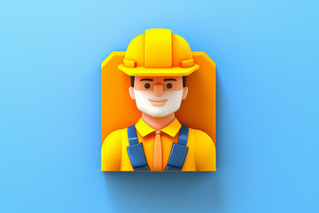 builder with helmet