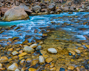 Cascades in The Narrows of The Virgin River ,Zion National Park, Utah, USA