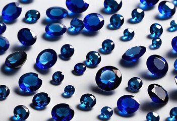 blue sapphire on minimal background