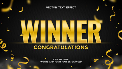 winner editable text effect