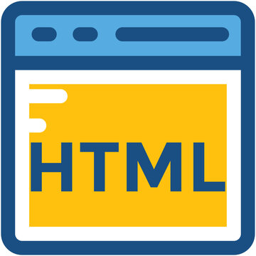 HTML Coding Colored vector Icon