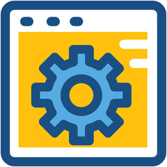 Web Setting Colored vector Icon