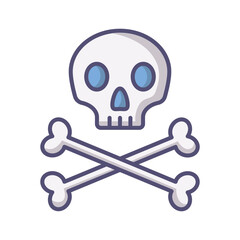 Pirate Skull icon vector on trendy design