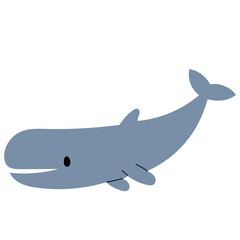 hand drawn sperm whale