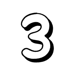 svg cute number doodle element set