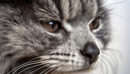 Close up portrait of a cat. Generative AI