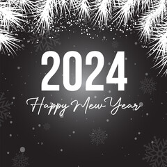 024 happy new year vector Background. it is suitable for card, banner, or poster