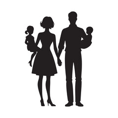Understated Harmony: Family Silhouette as a Minimal Artistic Expression
