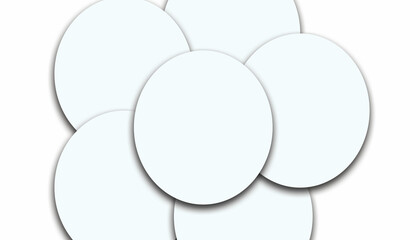 abstract white background with a flower circles concept.