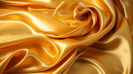 Golden holographic fabric background