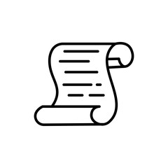 Scrolls icons, minimalist vector illustration ,simple transparent graphic element .Isolated on white background