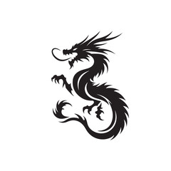 Minimal Dragon Silhouette Elegance - A Subtle and Striking Artistic Representation of Dragons in a Clean and Uncluttered Style Dragon Silhouette
