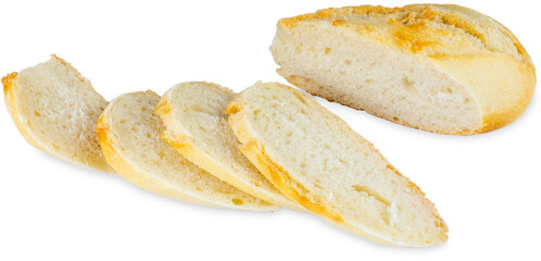 sliced white bread baguette isolated png