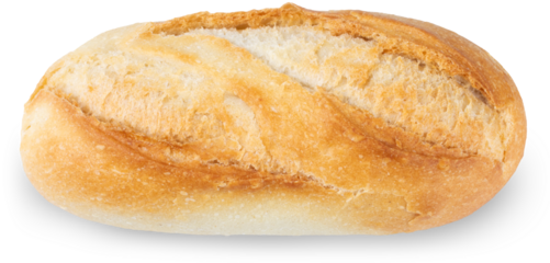 Whole white loaf of bread isolated png
