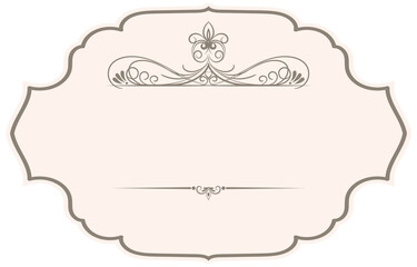 Vintage label of vintage decorative badge menu illustration.