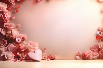 Romantic gestures and traditions background with empty space for text, high quality