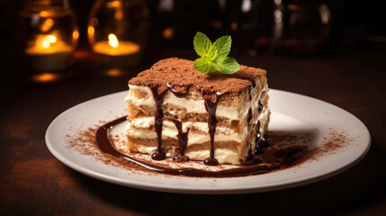 Decadent tiramisu creamy, coffee-infused, a classic Italian dessert