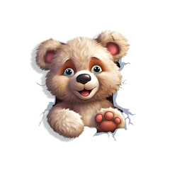 Obraz premium Adorable Teddy Bear with Fluffy Feathers
