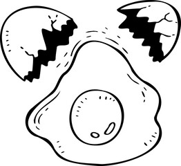 cute cartoon egg illustration.