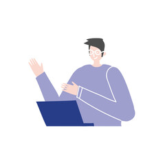 vector set of poses with purple clothes dress