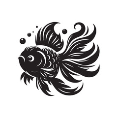 Artistic Fish Silhouette Imagery - Perfect for Adding a Subtle Touch of Aquatic Charm
