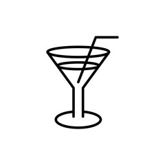 Fresh cocktail icons, drink minimalist vector illustration ,simple transparent graphic element .Isolated on white background