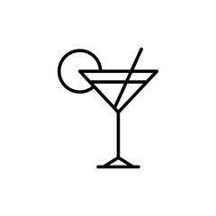 Fresh cocktail icons, drink minimalist vector illustration ,simple transparent graphic element .Isolated on white background