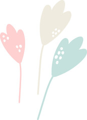 Baby Cute Colorful Floral Element
