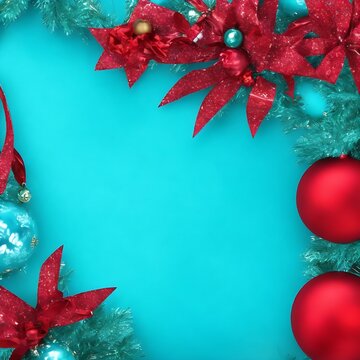 Luxury modern holiday, new year,Christmas, wedding ceremony background, Rose and other Flowers red and teal color.