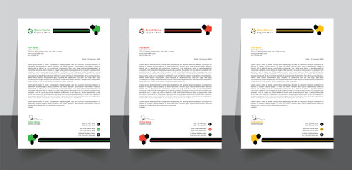 modern letter head design template, Printable size letterhead, Business Pad