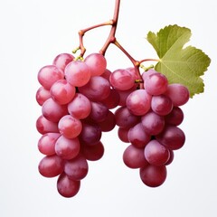 Fototapeta premium Grapes on white background, AI generated Image