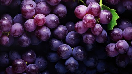 Grapes pattern background, AI generated Image
