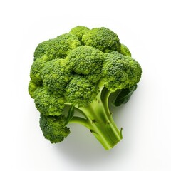 Broccoli on a white background, AI generated Image