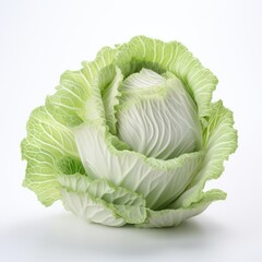 Fototapeta premium Cabbage on white background, AI generated Image