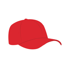 Set of baseball caps, front, back and side view. Vector illustration