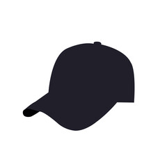 Set of baseball caps, front, back and side view. Vector illustration