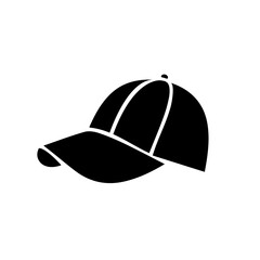 Set of baseball caps, front, back and side view. Vector illustration