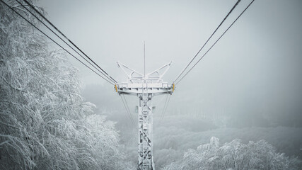Winter wonderland ski lift - Powered by Adobe